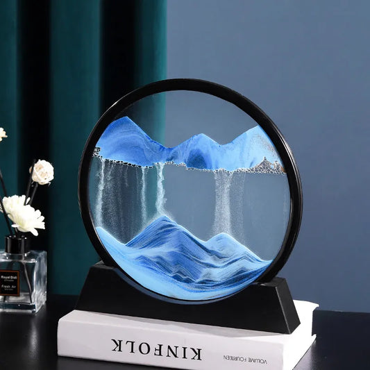 3D Moving Sand Art Picture: Deep Sea Sandscape Hourglass